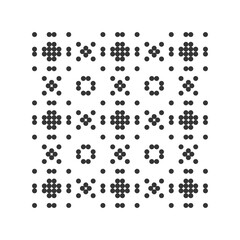 Geometric pattern. Abstract minimalistic geometric print shape from black circles.