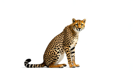 Fototapeta premium The cheetah is a medium-sized, spotted mammal, with a tan/orange coat and black spots. 