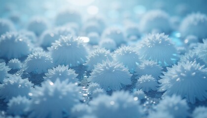 Dreamy Crystal Field in Soft Blue Light