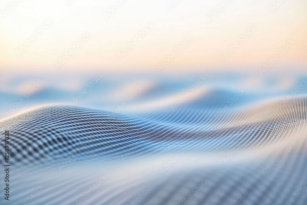 Aufkleber a blurred image of a beach with wavy sea and cloudy sky