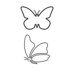 Butterfly Icon Coloring Page
