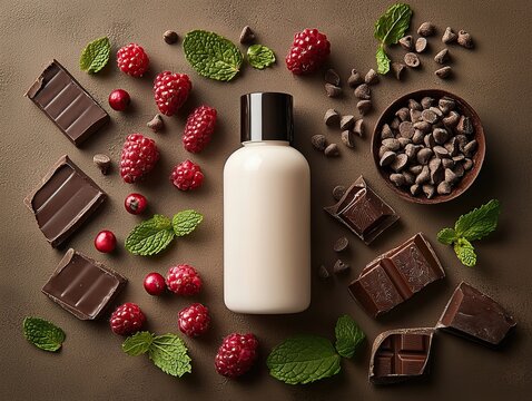 face cream with pink pepper, mint and chokolate 