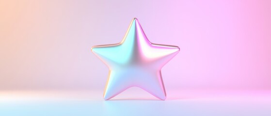 Obraz premium Creative star decoration studio 3d render colorful background close-up visual art concept