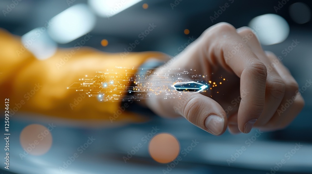 Aufkleber high tech digital factory landscape showcasing advanced automation data analytics