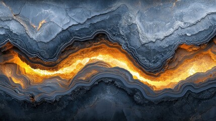 Glowing fissure, stone texture, abstract background, digital art, design element