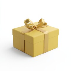 Fototapeta premium A high-quality 3D render of a gift box icon, featuring a neatly wrapped package with a decorative