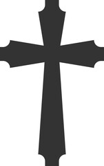 Solid Gothic Cross with Flared Ends