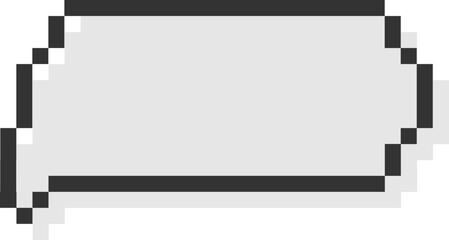 Pixelated Rectangular Speech Bubble Icon