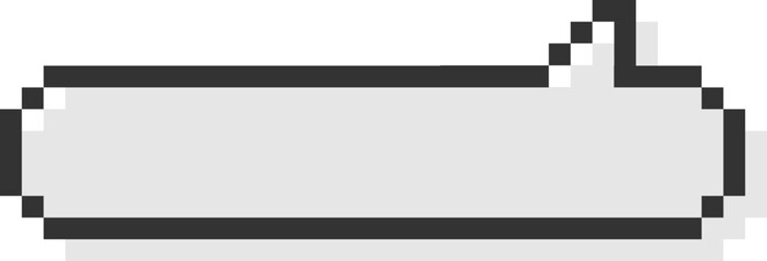 Pixelated Horizontal Speech Bubble Icon