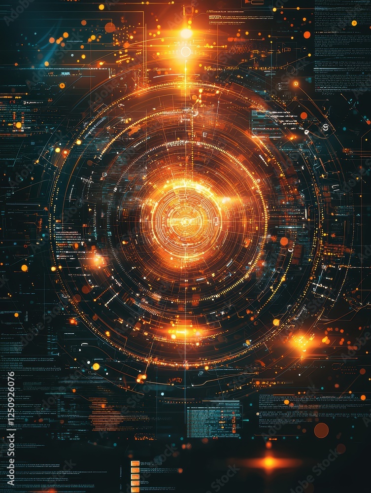 Poster dynamic energy visualization abstract space digital art futuristic environment close-up conceptual d