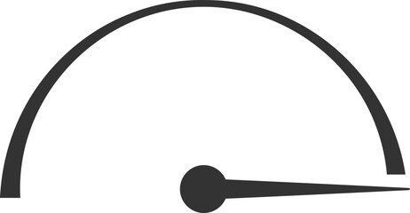 Speedometer Icon with Needle at Low Range