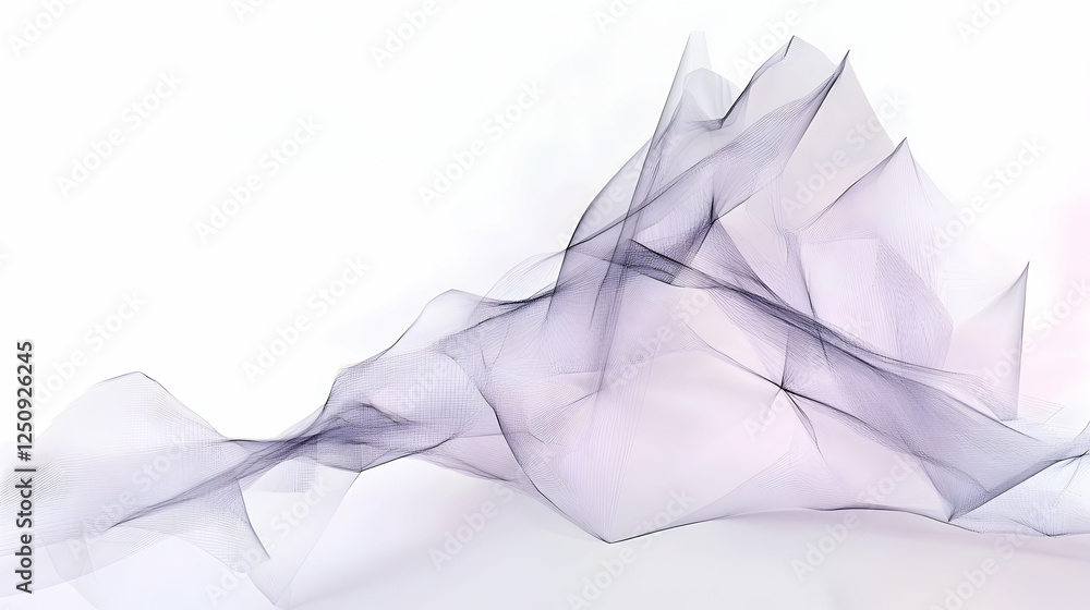 Poster abstract flow of a wave. elegant design element, used for presentations or websites. light and airy 
