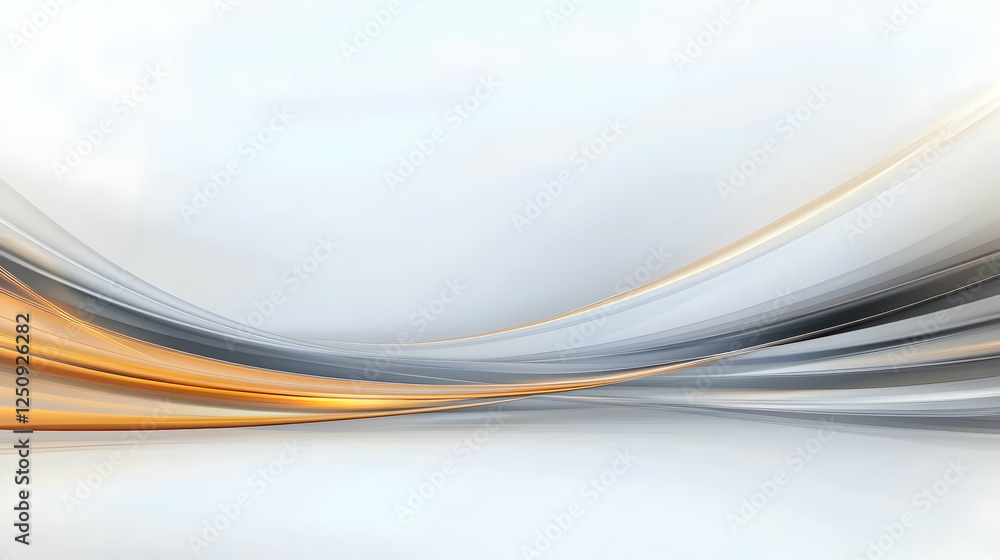 Poster abstract flowing motion lines on empty background, modern elegant design for presentation template, 
