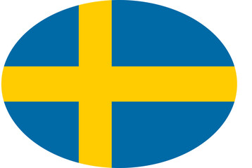 Swedish Flag Oval Icon