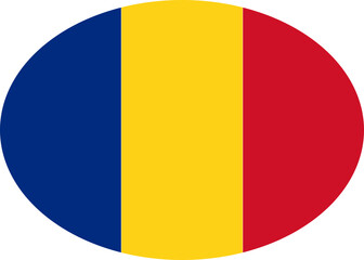 Romanian Flag Oval Icon