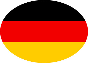German Flag Oval Icon