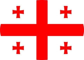Georgian Flag Oval Icon