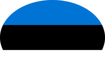 Estonian Flag Semi-Oval Icon