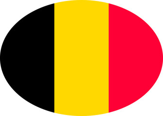Belgian Flag Oval Icon