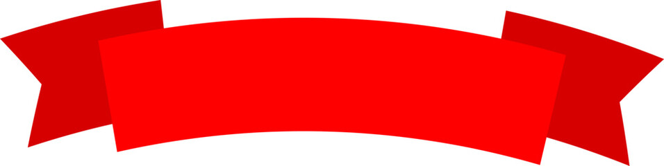 Naklejka premium Red Curved Ribbon Banner Icon Design