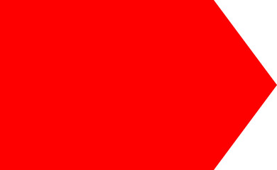 Red Rectangular Banner with Triangular Cut