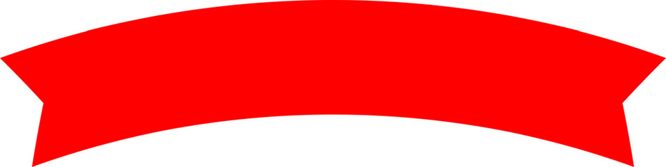 Red Horizontal Banner with Cut-Out Edges