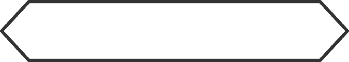 Outline Ribbon Banner with Cut-Out Edges