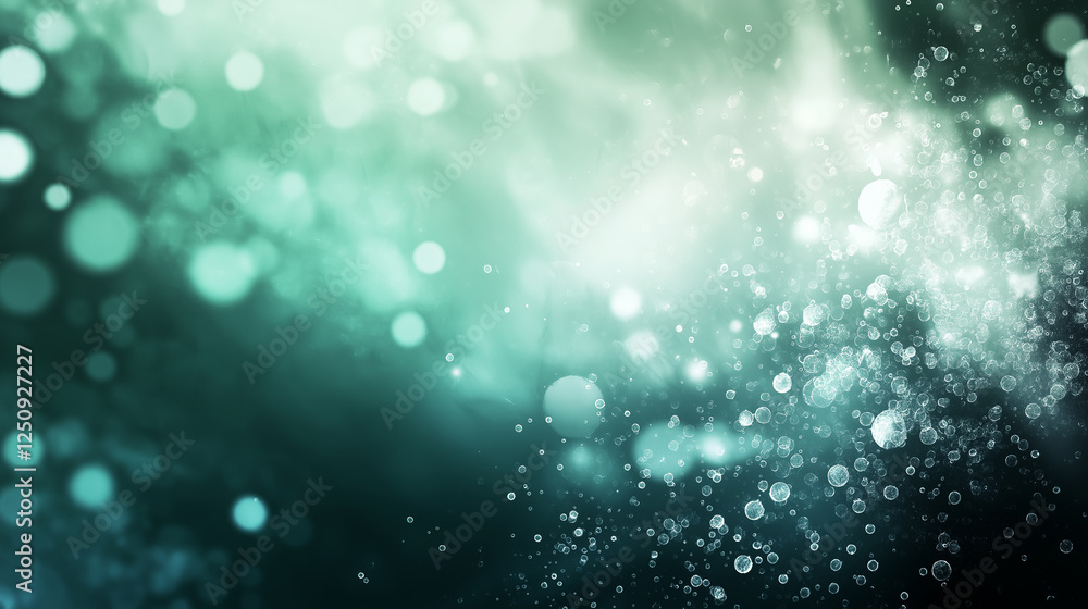 Poster a refreshing, airy water texture with glowing highlights, floating bubbles, and soft splashes, offer