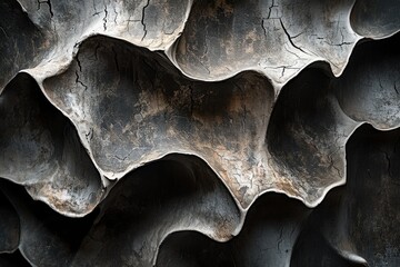Obraz premium Eroded desert rock texture, close-up, abstract background, design element