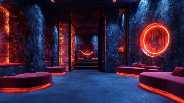 Futuristic Relaxation Lounge.