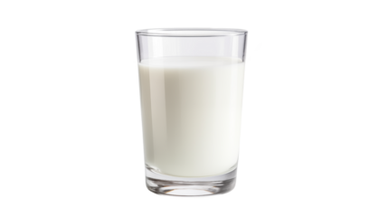 Fresh milk in a clear glass symbolizing purity nutrition and dietary options for healthy living and cooking