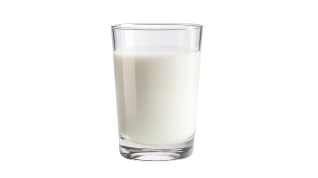 Fresh milk in a clear glass symbolizing purity nutrition and dietary options for healthy living and cooking