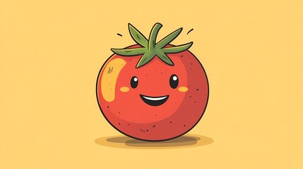 Hand-drawn tomato for gastronomy-themed projects, crafted with artistic precision, ideal for posters, labels, and food magazines, retro print illustration style