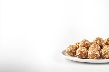 Healthy Energy Balls on a White Plate Low-Calorie Snack Option