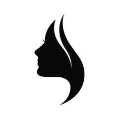 woman silhouette logo vector