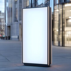 Blank Backlit Lightbox Signage Mockup for Storefront Advertising and Promotion