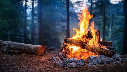 fire in the fireplace