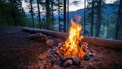 campfire in the forest