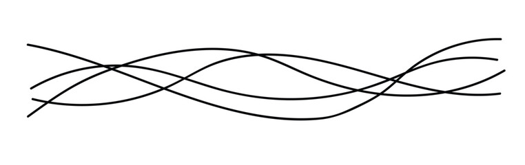 Thin line wavy abstract on white background. Thin wavy curve line vector
