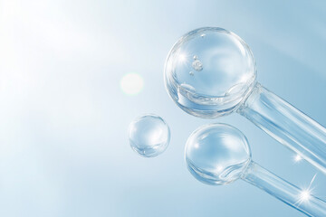 Moisturizer and skincare serum's precision and efficacy.