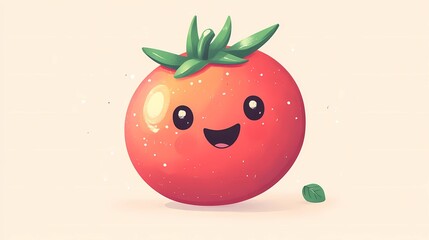 Tomato illustration for culinary projects, hand-drawn with rich details and vibrant colors, ideal for food-related designs and packaging, book illustration style