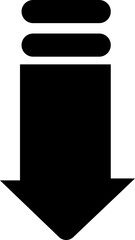Down arrow icon.Multimedia symbol modern, simple, vector, icon for website design, mobile app, ui. Vector Illustration.scroll illustration sign collection.glyph style design, designed for web and app.