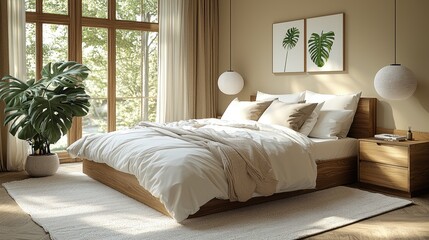 Serene Minimalist Bedroom Design With Natural Light