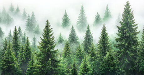 Misty_mountain_forest_with_dense_green_fir_trees_poking_through_a_layer_of_low-hanging_fog.
