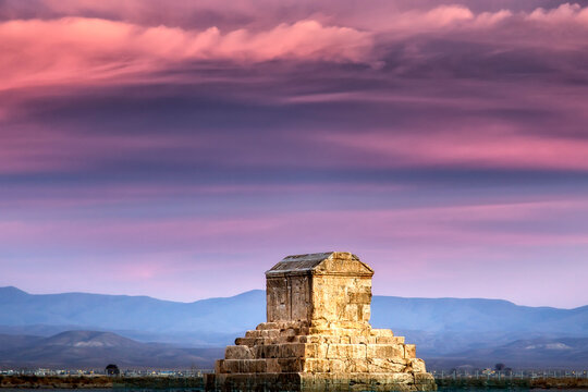 Cyrus the Great Tomb  Pasargada Iran  Historical Landmark  UNESCO World Heritage Site  Ancient Persian Architecture  Travel Photography