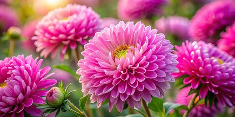 Delicate pink China Aster, September bloom, captured in a close-up portrait.