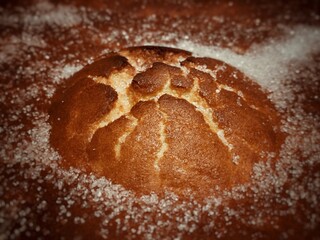Traditional pastry coated with sugar