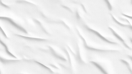 Fototapeta premium White Wrinkled Textured Fabric Background with Soft Shadows