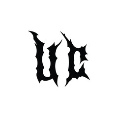 UC monogram logo design letter text name symbol monochrome logotype alphabet character simple logo