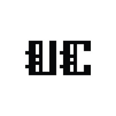 UC monogram logo design letter text name symbol monochrome logotype alphabet character simple logo
